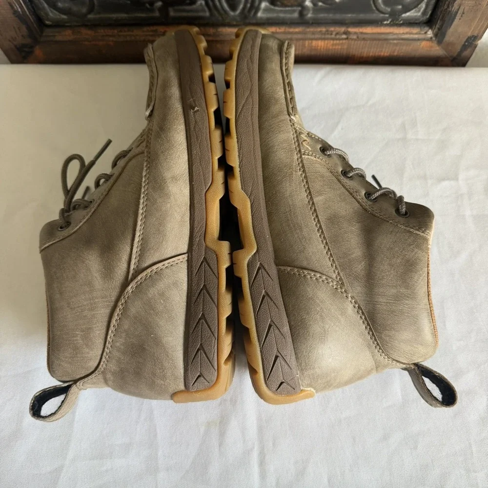 Wrangler Western Moc Toe Leather Chukka Boots Men's Sz 10.5 EUC Hiking Lace Up